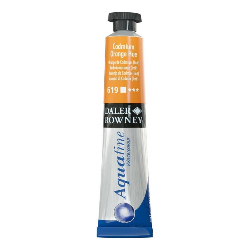 Daler Rowney Aquafine Watercolour 8ml Tube 619 Cadmium Orange Hue - 1