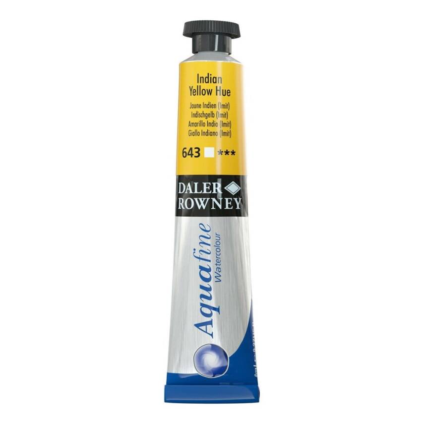 Daler Rowney Aquafine Watercolour 8ml Tube 643 Indian Yellow Hue - 1
