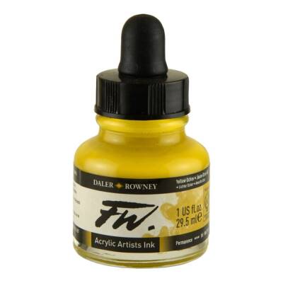 Daler Rowney FW Ink Mürekkep 663 Yellow Ochre (Zırnık Rengi)