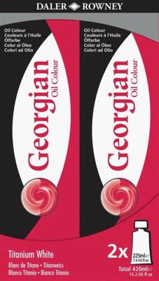 Daler Rowney Georgian Oil Paint 225 ml 009 Titanium White X 2