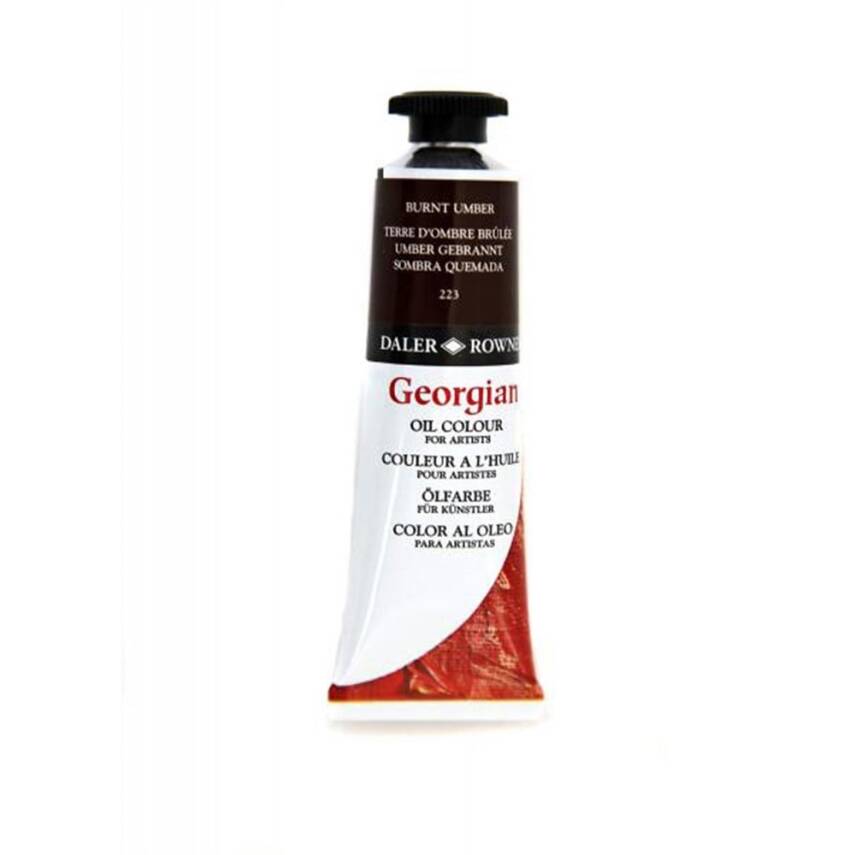 Daler Rowney Georgian Oil Paint 225 ml 223 Burnt Umber - 1