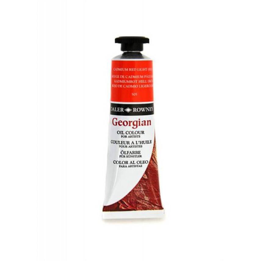 Daler Rowney Georgian Oil Paint 225 ml 505 Cadmium Red Light Hu - 1