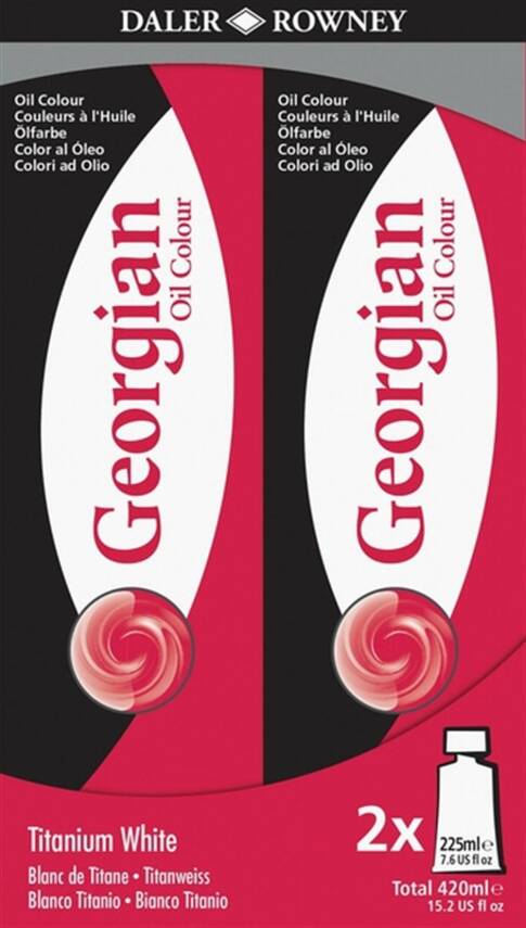 Daler Rowney Georgian Yağlı Boya 225 ml 009 Titanium White X 2 - 1