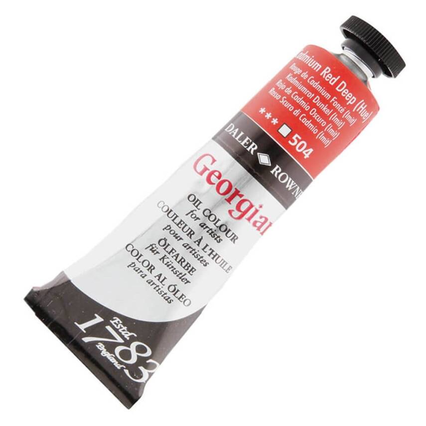 Daler Rowney Georgian Yağlı Boya 225 ml 502 Cadmium Red Hue - 1