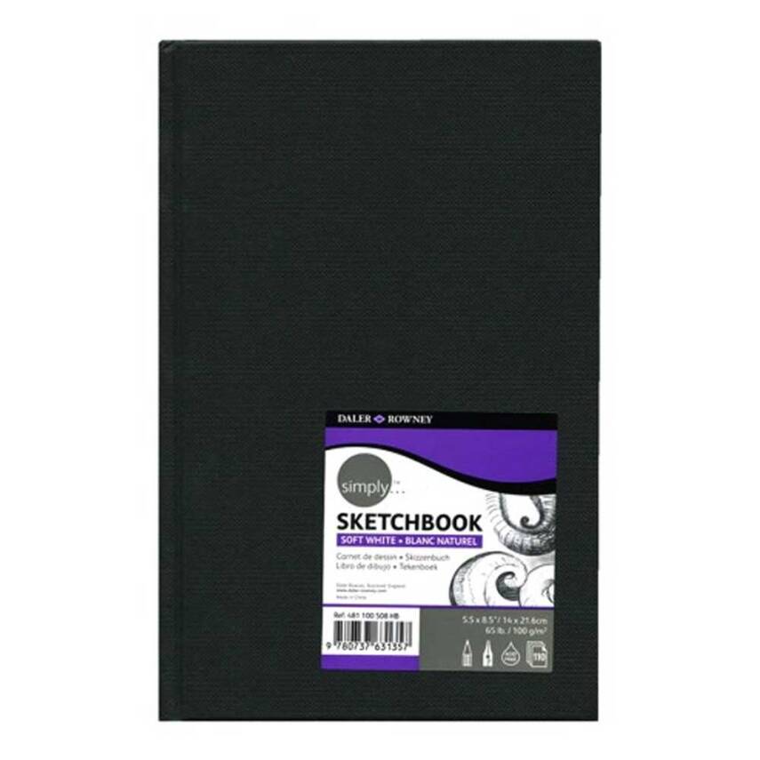 Daler Rowney Hard Cover Simply Sketch Sketchbook 28*35.6cm - 100g 110 Sheets - 1