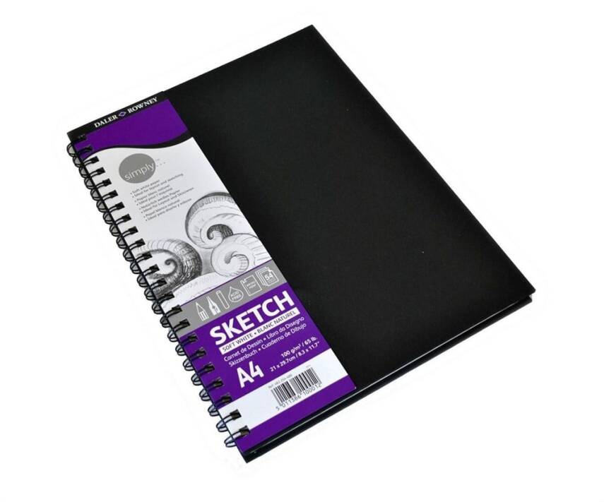 Daler Rowney Simply Eskiz Defteri Soft White A4 100 G 54 Sayfa - 1