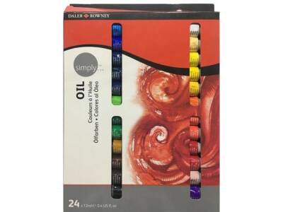 Daler Rowney Simply Oil Paint Set 24 Colours x 12 ml (1)
