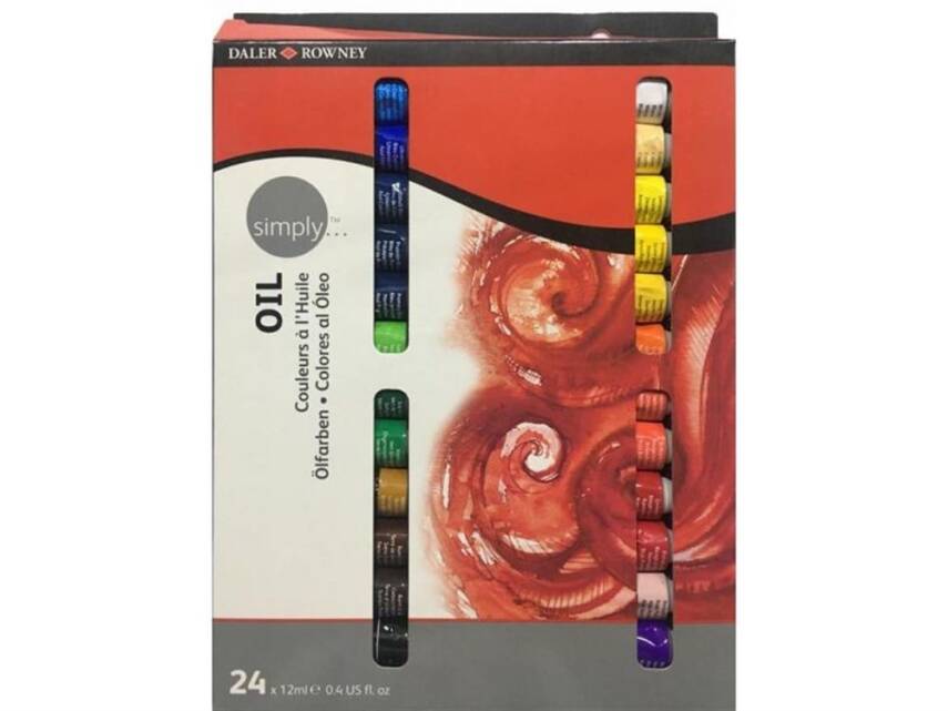 Daler Rowney Simply Yağlı Boya Seti 24 Renk x 12 ml - 1