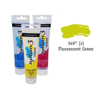 Daler Rowney System 3 Original Acrylic Paint 150 ml Fluoro Green