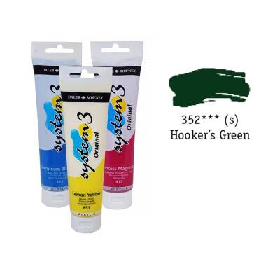 Daler Rowney System 3 Original Acrylic Paint 150 ml Hookers Green