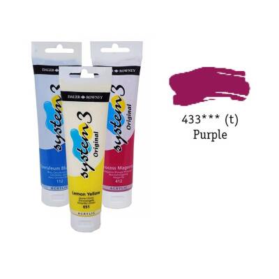 Daler Rowney System 3 Original Acrylic Paint 150 ml Purple