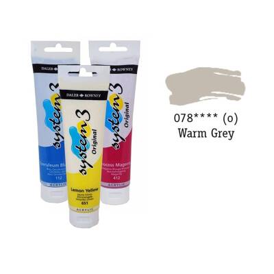Daler Rowney System 3 Original Acrylic Paint 150 ml Warm Gray