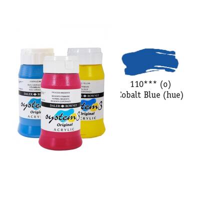 Daler Rowney System 3 Original Acrylic Paint 500 ml Cobalt Blue Hue