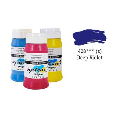 Daler Rowney System 3 Original Acrylic Paint 500 ml Deep Violet
