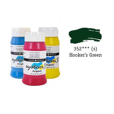 Daler Rowney System 3 Original Acrylic Paint 500 ml Hookers Green
