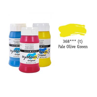 Daler Rowney System 3 Original Acrylic Paint 500 ml Pale Olive Green