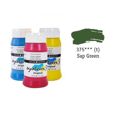 Daler Rowney System 3 Original Acrylic Paint 500 ml Sap Green