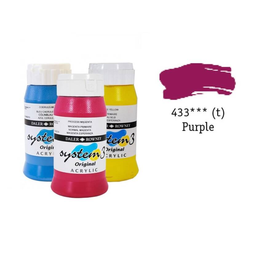 Daler Rowney System 3 Original Acrylic Paint Purple - 1