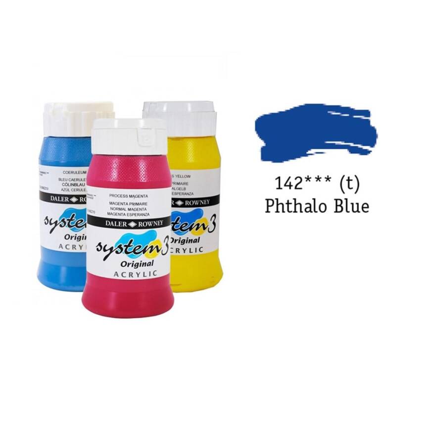 Daler Rowney System 3 Original Akrilik Boya Phthalo Blue - 1