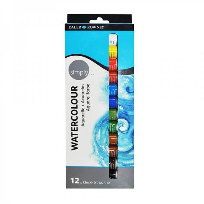 Daler Rowney Tube Watercolor Set - 12 Pieces - 1