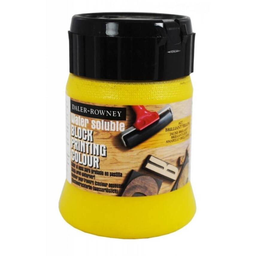 Daler Rowney Water Soluble Block Printing Color Brilliant Yellow 250 ml - 1