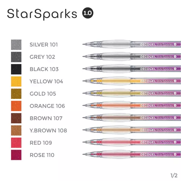 Decogel Cosmic Collection 50 Gel Pens Set - 8