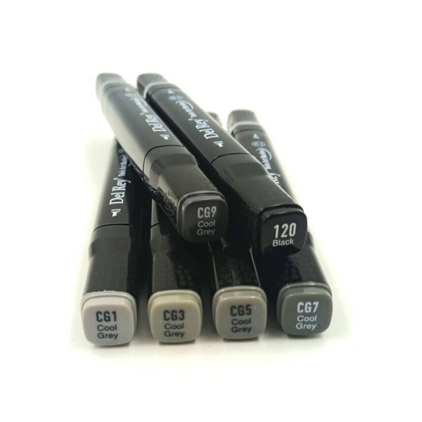 Del Rey Twin Marker Soğuk Gri Tonları 6'lı Set - 2