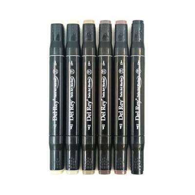 Del Rey Twin Marker Warm Gray Tones 6-Piece Set - 1