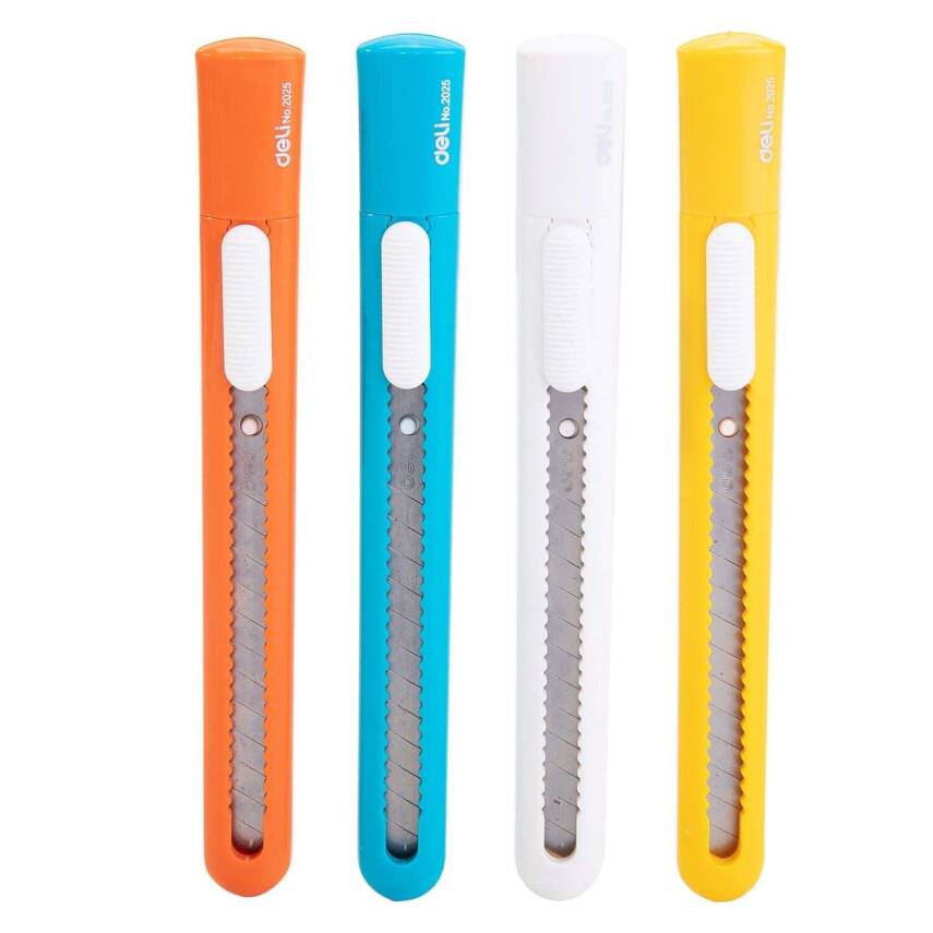 Deli Plastic Narrow Utility Knife 9 mm Mixed Color 2025 - 1