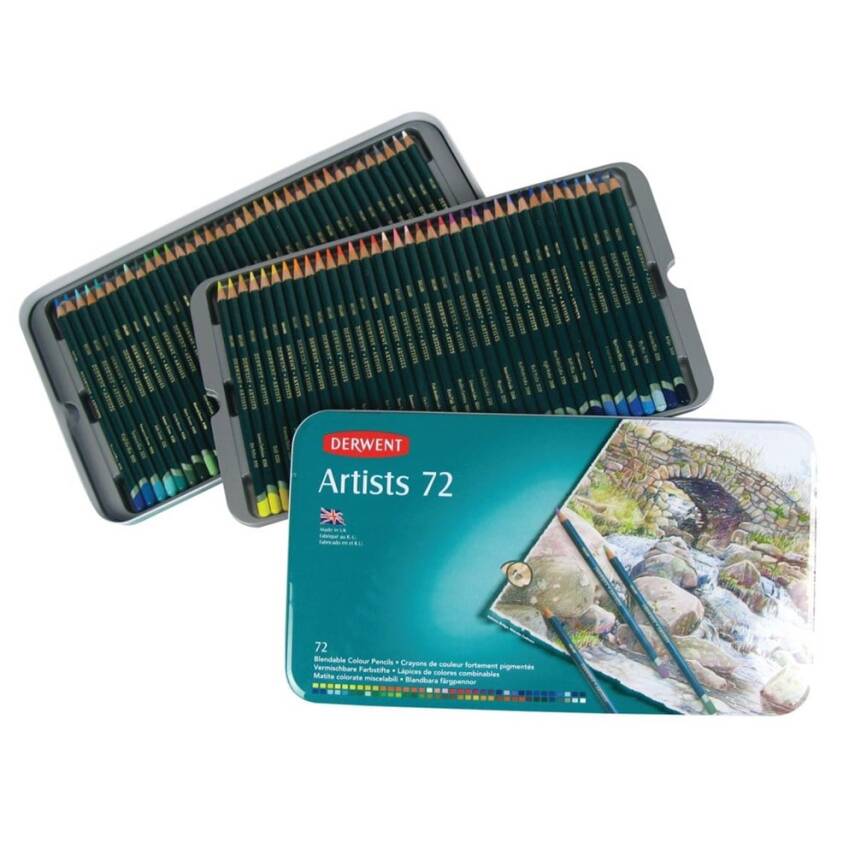 Derwent Artists Colour Pencils Artist Kuru Boya Kalemi 72'li Teneke Kutu - 2