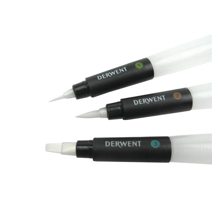 Derwent Chisel Tip Waterbrush (3 Numara) - 4