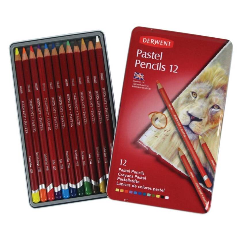 Derwent Pastel Pencil Pastel Kalem 12'li Teneke Kutu - 1