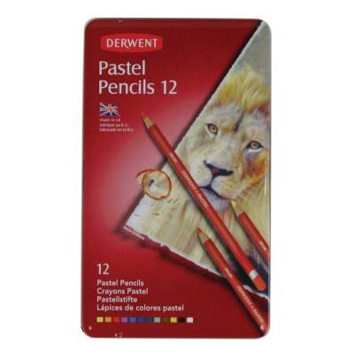 Derwent Pastel Pencil Pastel Kalem 12'li Teneke Kutu (1)
