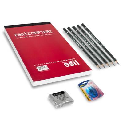 Drawing Sketch Set for Beginners A4 Lyra Graduated Pen - 5