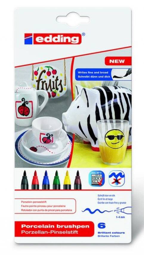 Edding Porcelain Pencil Set Standard Colors - 1