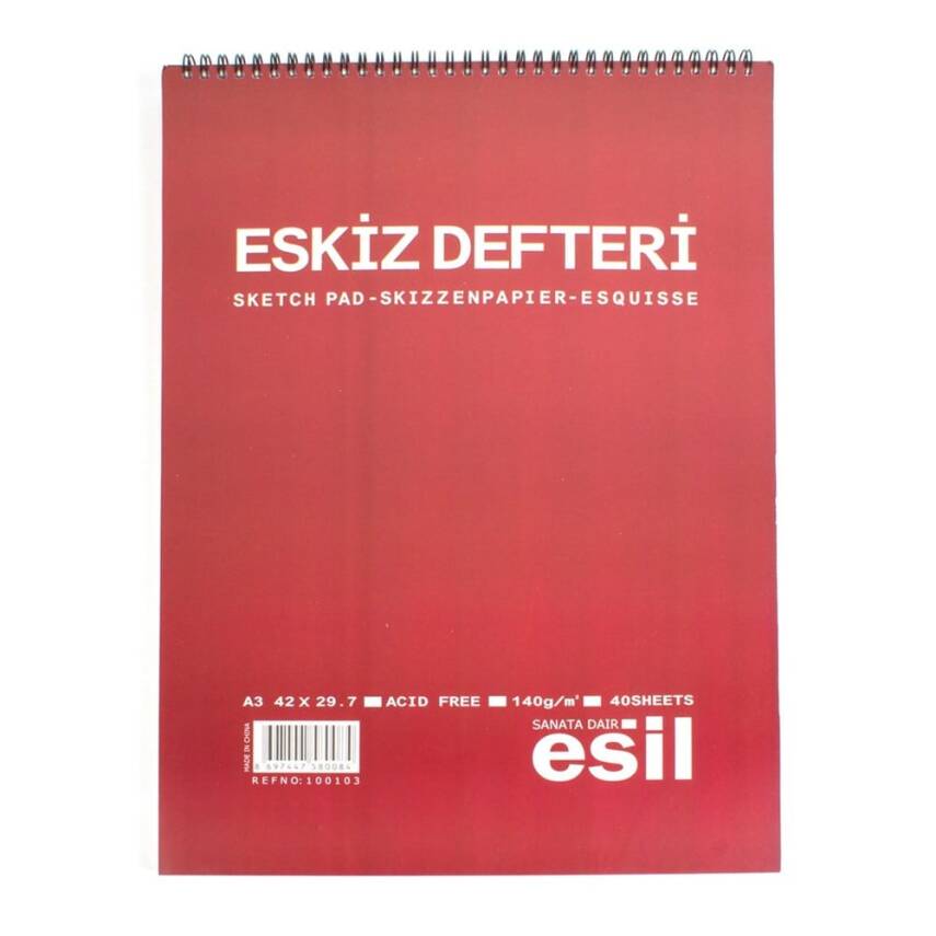 Esil Eskiz Defteri Spiralli A3 140 Gr. 297X420 mm 40 Sayfa - 1