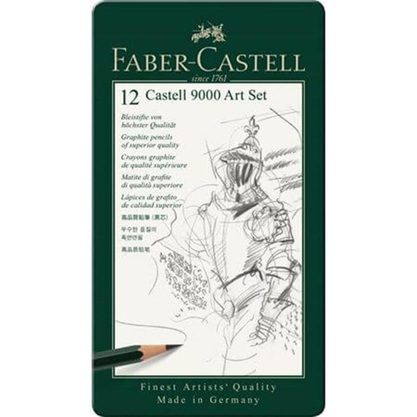 Faber Castell 9000 Graduated Pencil Set of 12 (8B-2H) - 1