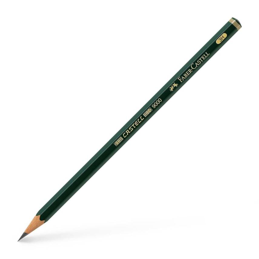 Faber Castell 9000 Graphite Pencil Dereceli Kurşun Kalem 3H - 1