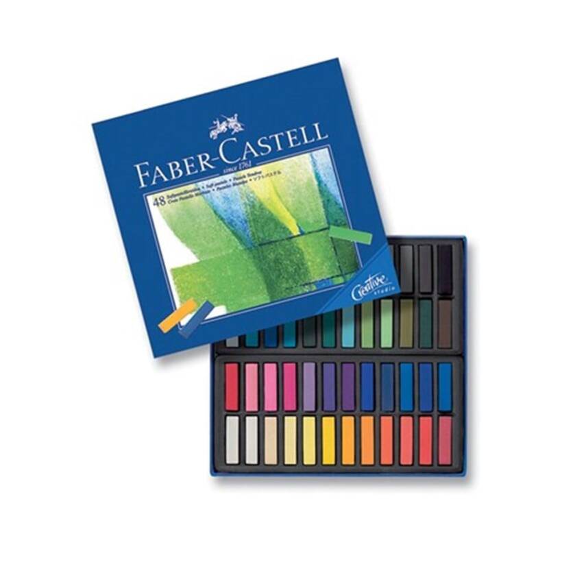Faber Castell Goldfaber Half Size Powder Pastel Set of 48 - 1