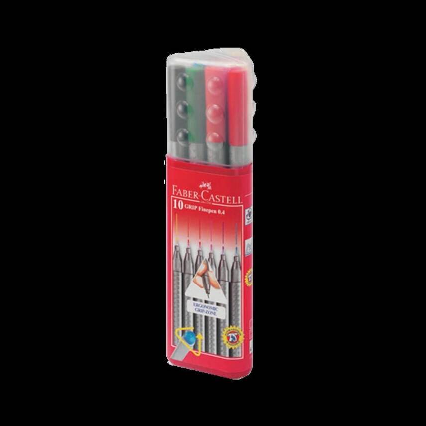 Faber Castell Grip Finepen 0.4mm Set of 10 - 1
