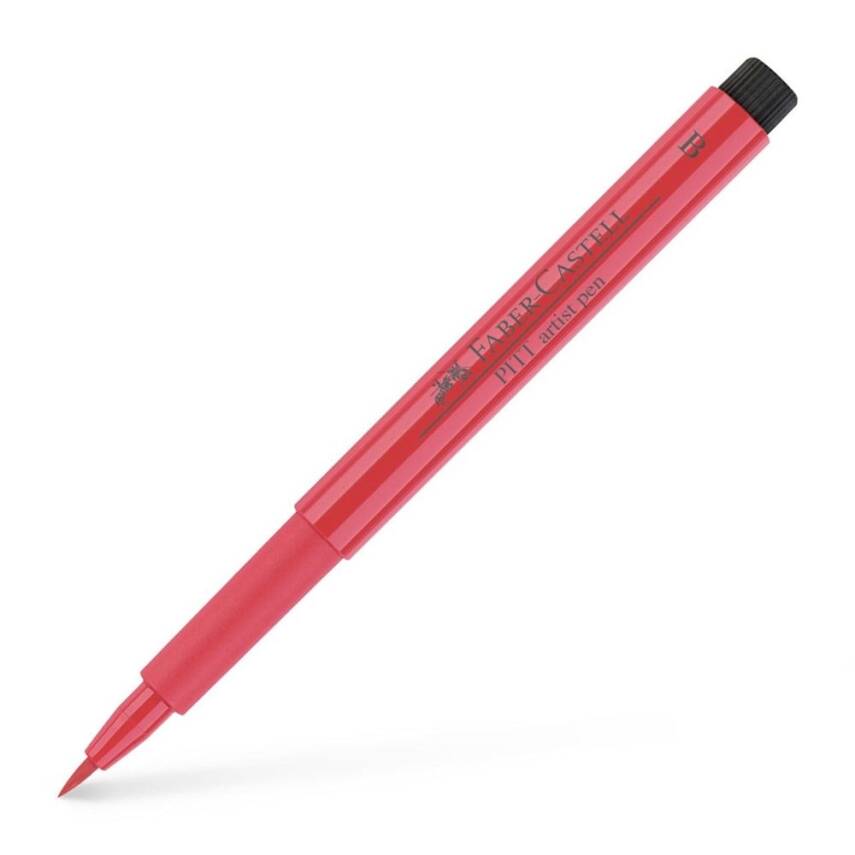 Faber Castell Pitt Artist Pen Çizim Kalemi 223 Koyu Kırmızı Açık B Uç - 1