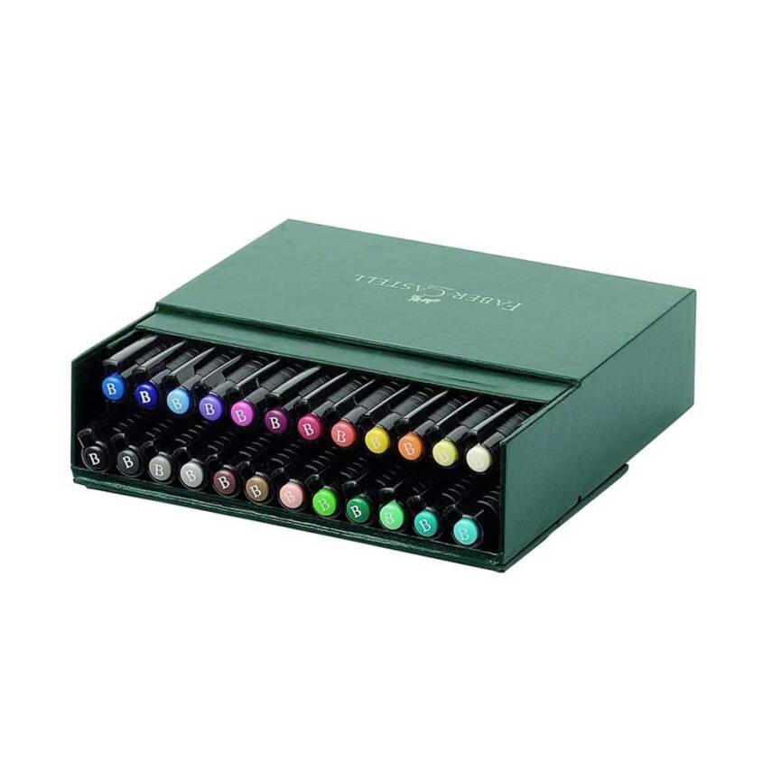 Faber Castell Pitt Çizim Kalemi Fırça Uç Studio Box, 24 Renk - 3