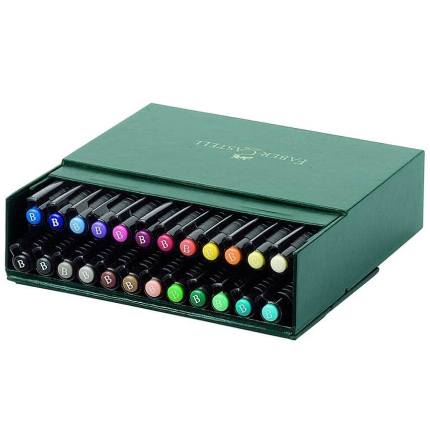 Faber Castell Pitt Çizim Kalemi Fırça Uç Studio Box, 24 Renk - 2