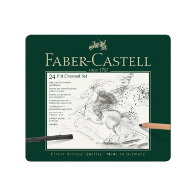 Faber Castell Pitt Monochrome İşlenmiş Kömür Seti - 1