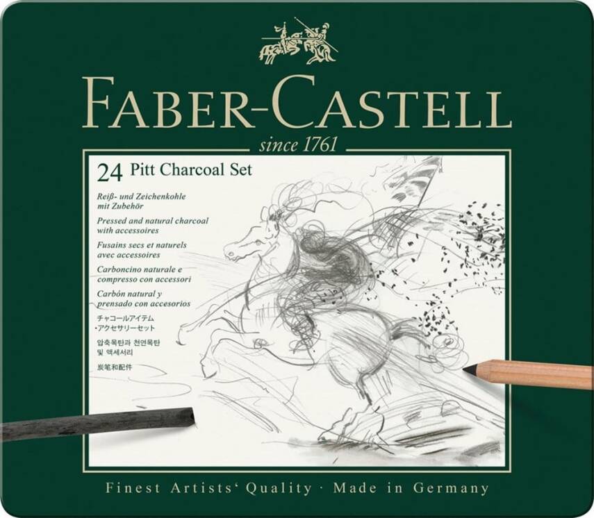 Faber Castell Pitt Monochrome Processed Charcoal Set - 1