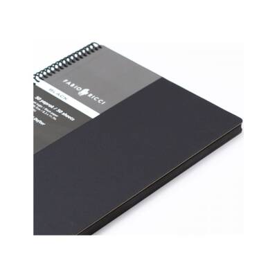 Fabio Ricci Black Spiralli Siyah Defter 50 yaprak A4