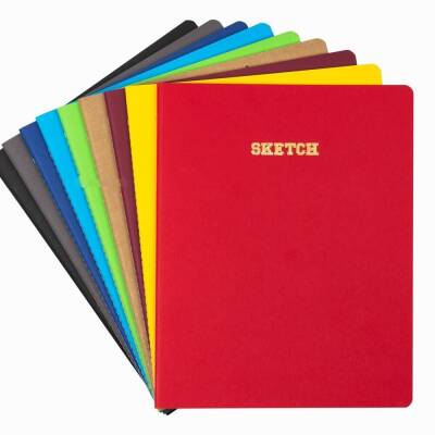 Fabio Ricci Dikişli Sketch Defteri Renkli Kapak 19x24cm 100gr