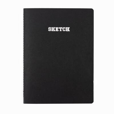 Fabio Ricci Stitched Sketchbook Black 16.5x22.5cm 100gr - 1