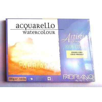 Fabriano Artistico Suluboya Defteri Extra White Grana Fina C.Pressed 300gr, 26x36 cm 20 Sayfa