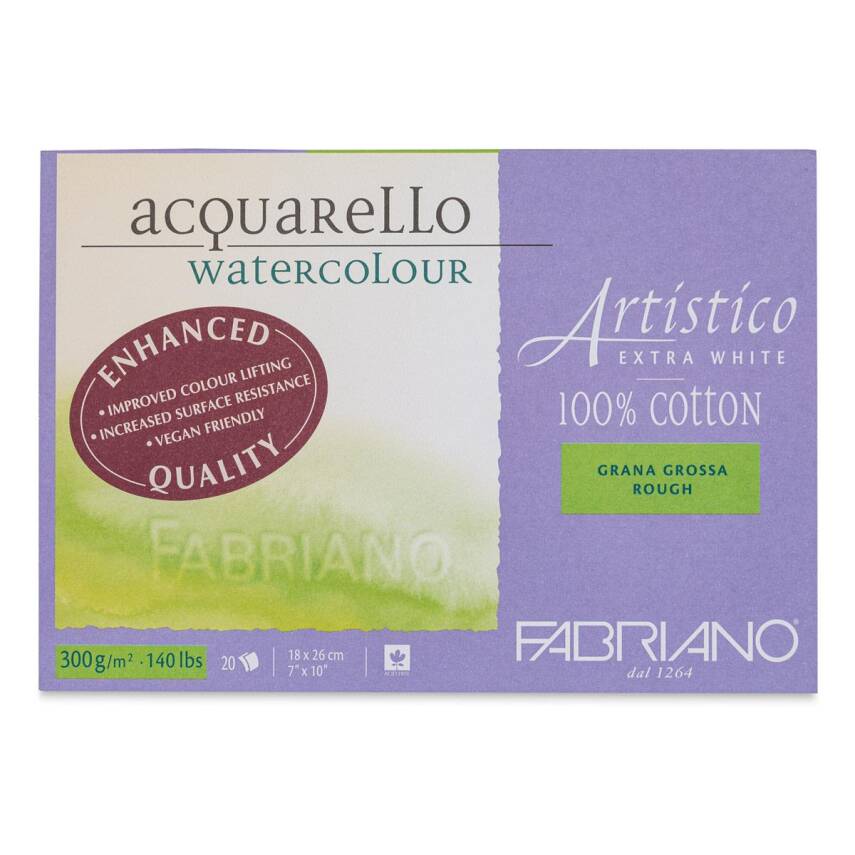 Fabriano Artistico Suluboya Defteri Extra White Grana Grossa Rough 300gr, 18x26 cm 20 Sayfa - 2